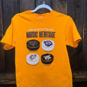Orange Nashville Predators Music Heritage Tee
